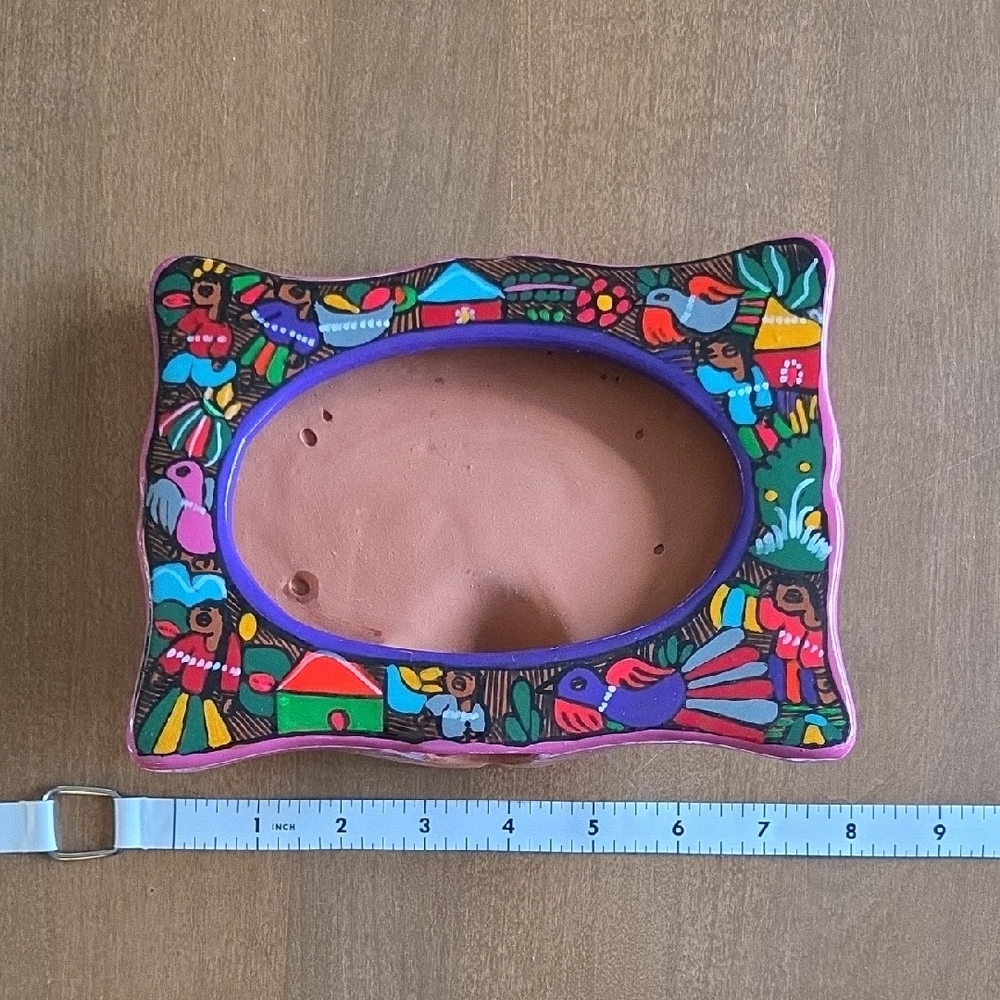 Colorful Hand-Painted Ceramic Frame